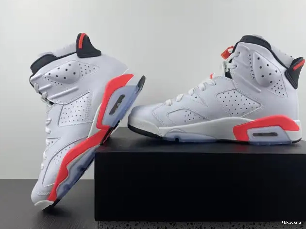 Reps TBkick (2014) Retro 384664-123 Infrared 6 White Jordan 0505